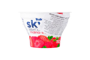 Йогурт Bakoma Скир з малиною та полуницею