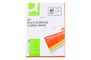 Папір офісний А4 білий 75г/м2 500аркушів Q-connect