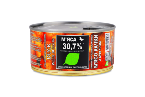 М"ясо качки з булгуром 325г ж/б з ключем Здорово