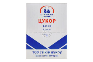 Цукор білий в стіках Diamant к/у 100шт