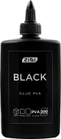 Клей ПВА Black з ковпачком-дозатором 200мл ZiBi