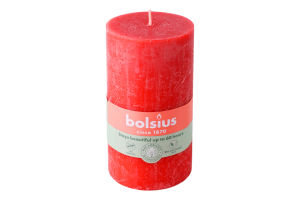 Свеча красная 13х6.8см №103668790341 Bolsius 1шт
