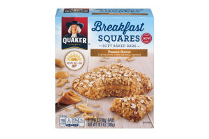 Quaker Breakfast Squares Soft Baked Bars Peanut Butter - 5 CT