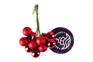 Прикраса ялинкова Бульбашки червоні скло 833704