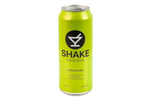 Напій слабоалкогольний 500мл 7% сильногазований Бора Бора Cocktails Shake з/б