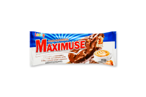 Морозиво 11% в кондитерській глазурі зі смаком Кава-карамель з наповнювачем Карамельне латте Maximuse Laska м/у 90г