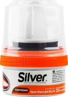 Крем-блиск д/взуття коричневий 50мл Сільвер