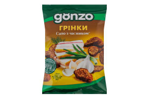 Сухарики ржаные со вкусом сала с чесноком Гренки Gonzo м/у 50г