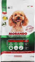 Корм д/собак малих порід з яловичиною горохом та буряком сухий 1,5кг Morando Tradizioni