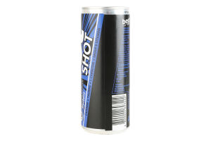 Напиток энергетический безалкогольный сильногазированный на ароматизаторах пастеризованный Голубика Best Shot ж/б 250мл