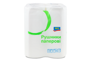 Полотенца бумажные 2-х слойные aro 4шт