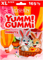 Конфеты желейные Rabbits Yummi gummi Roshen м/у 165г