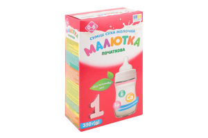 Смесь молочная сухая для детей 0-6мес №1 Малютка к/у 350г