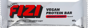 Батончик протеїновий в шоколаді з начинкою зі смаком карамелі та мигдалем з підсолоджувачами Almond Caramel Fizi м/у 40г