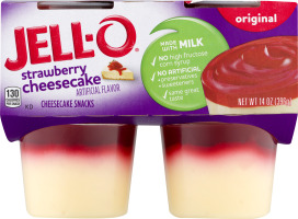 JELL-O Cheesecake Snacks Strawberry Cheesecake - 4 CT