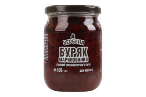 Буряк маринований столовий нарізаний стерилізований Вербена 1с с/б 500г