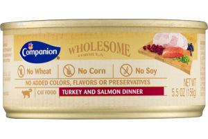 Companion Wholesome Formula Cat Food Turkey And Salmon Dinner