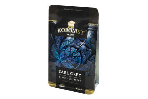 Чай черный цейлонский с бергамотом Earl Grey Kolonist в/с м/у 100г