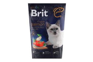 Корм полнорационный для взрослых котов Salmon Adult Premium by Nature Brit д/п 800г