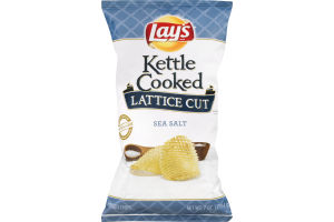 Lay's Kettle Cooked Potato Chips Lattice Cut Sea Salt
