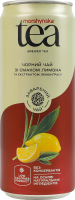Чай холодный черный со вкусом лимона и экстрактом лемонграсса Моршинська ж/б 0.33л