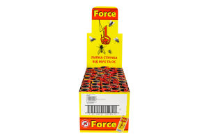 Лента от мух и ос липкая Force 1шт