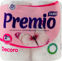 Папір туалетний 2-х шаровий 150 листів Pink Decoro Premio Диво 4шт