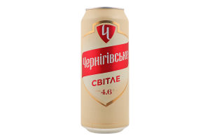 Пиво 0.5л 4.6% світле пастеризоване Чернігівське з/б