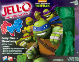 Jell-O Jigglers Mold Kit Nickelodeon Teenage Mutant Ninja Turtles Berry Blue Strawberry