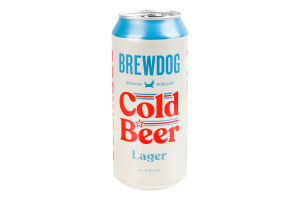 Пиво BrewDog Cold Beer Lager світле з/б