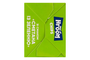 Чипси картопляні пластинки Сметана із зеленню Hroom к/у 50г
