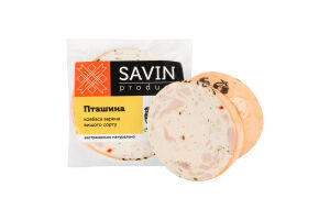Ковбаса варена з м'яса птиці Пташина Savin Product в/с кг