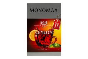 Чай чорний цейлонський байховий листовий Ceylon Monomax в/с к/у 80г