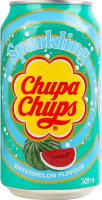 Напиток безалкогольный газированный ароматизированный с добавлением сахара со вкусом арбуза Chupa Chups ж/б 345мл
