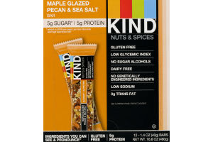 KIND Nuts & Spices Bars Maple Glazed Pecan & Sea Salt - 12 CT
