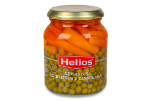 Горошок Helios зелений дрібний з морквою конс