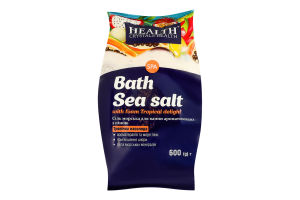 Соль для ванн морская натуральная ароматизированная с пеной Тропическое наслаждение Crystals Health 600г