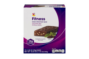 Ahold Fitness High Protein Bar Chocolate Mint - 12 CT