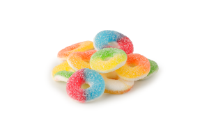 Цукерки Кільця асорті з кисл цукров глазур желейні