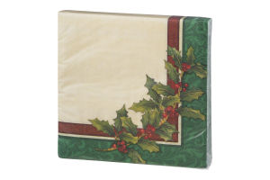 Smart Living Holiday Festive Greenery Napkins 9 4/5 in x 9 3/4 in - 16 CT