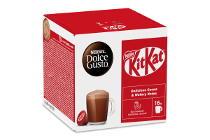 Смесь для приготовления напитка сухая ароматизированная с молоком и какао Kit Kat Dolce Gusto Nescafe к/у 16х16г