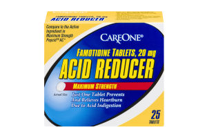 CareOne Acid Reducer Famotidine 20mg Maximum Strength Tablets - 25 CT