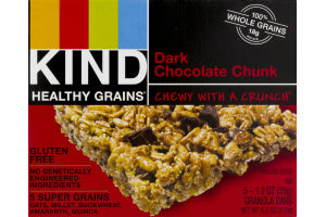 KIND Healthy Grains Granola Bars Dark Chocolate Chunk - 5 CT