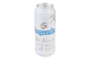 Пиво 500мл 4.9% светлое нефильтрованное пастеризованное Blanche Hoegaarden ж/б