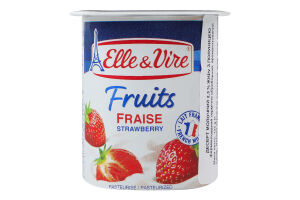Десерт молочный 2.3% с клубникой Fruits Elle&Vire ст 125г