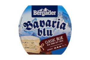 Сыр 70% мягкий с белой и голубой плесенью Bavaria blu Bergader к/у 150г