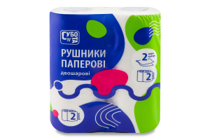 Рушник папер. Субота 2 шт. 2-х шар. Білий