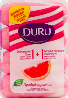 Мыло туалетное с экстрактом розового грейпфрута и увлажняющим кремом 1+1 Duru 4х80г