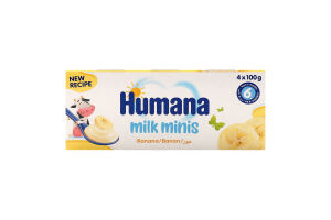 Продукт кисломолочный для детей от 6мес Banana Milk Minis Humana к/у 4х100г