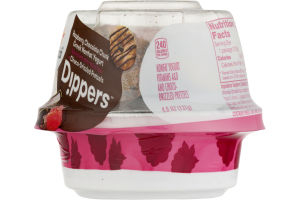 Yoplait Dippers Greek Nonfat Yogurt Raspberry Chocolate Chunk + Choco-Drizzled Pretzels